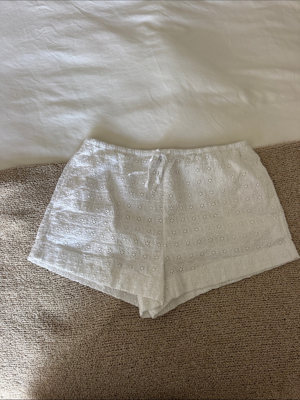 J. Crew White Eyelet Shorts